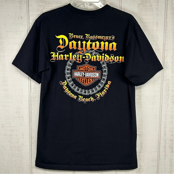 Vtg Harley Davidson Mens Y2K T Shirt‎ Size M Daytona Beach Bike Week Biker USA - Picture 3 of 9